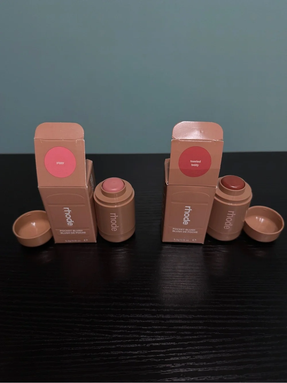 rhode Pocket Blush Stick - Piggy and Toasted Teddy